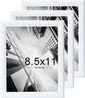 KTKDE 8.5x11 Picture Frame Set of 3,Certificate Frame White with Clear Plexiglass, 8.5 by 11 Picture Diploma Document Degree Frames for Wall and Tabletop,best gift