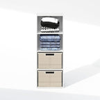 Furinno Reed Closet Organizers and Storage, 4-Tier Closet Organizer, Open Shelf Closet Storage, for Wardrobe, Bedroom, Living Room, White
