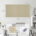 Large Cork Board for Office, 8 Pack Felt Wall Tiles with Slat Wall Paneling and Safe Removable Adhesive Tabs, Felt Bulletin Board Pin Board Cork Boards for Walls - Tan