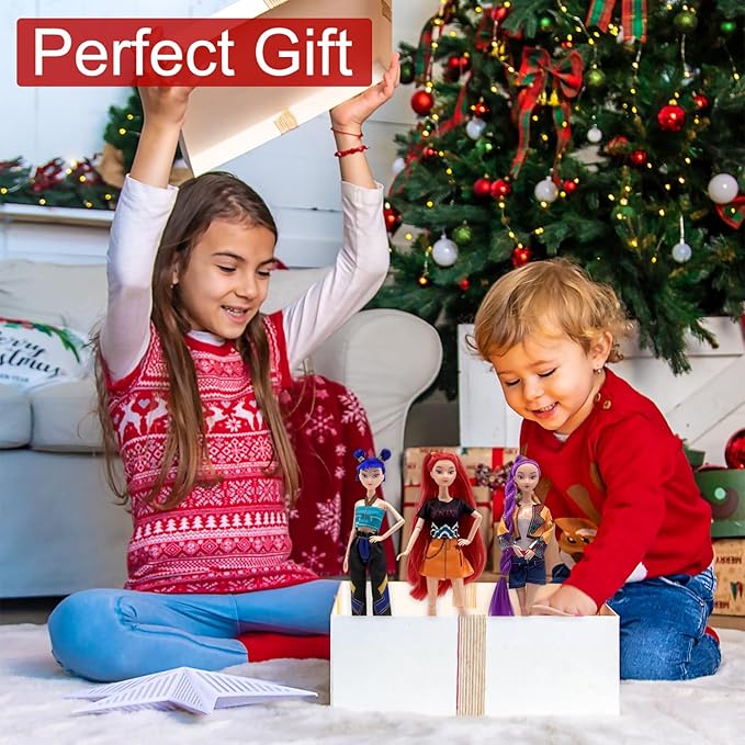 2025 New Korean Idol Dolls Set with Trendy Outfits,Singer Doll Merch Christmas Decorations Gifts (Multicolor-3PCS)