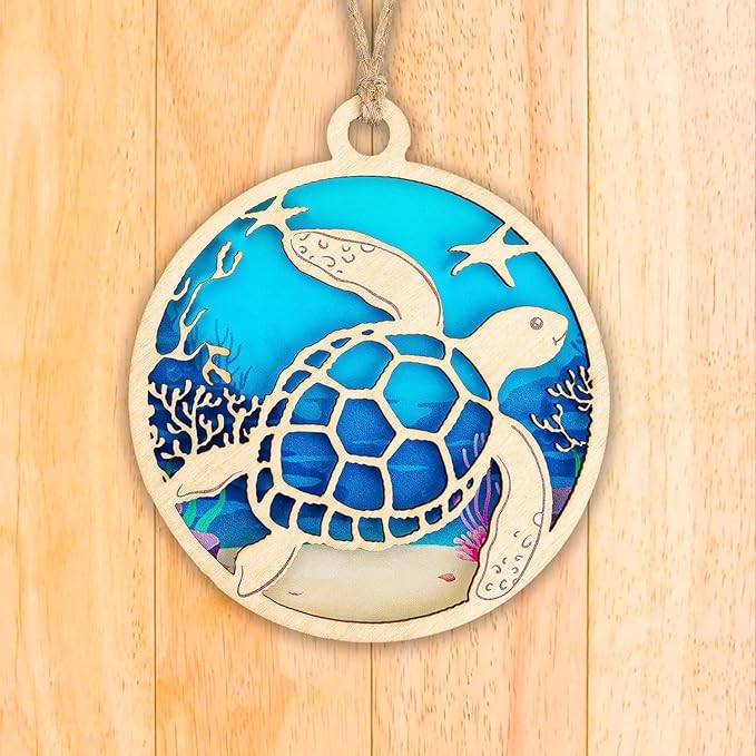 Sea Turtle Ornament, Turtle Ornament 2026, Unique Turtle Gifts for Women, Coastal Christmas Ornaments, Handmade Ocean Decor, Beach Themed Christmas Ornaments, Special Idea