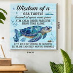 Sea Turtle Wall Art Decor Inspirational Wall Decor Posters Beach Themed Decoration for Bathroom Bedroom Living Room Home Office, Sea Turtle Gifts for Turtles Lovers (8 X 8 Inches, Framed)