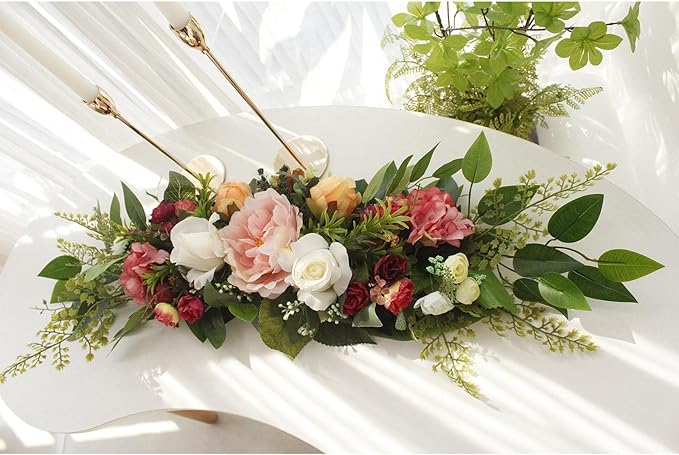 Artificial Floral Swag for Wedding Reception Backdrop and Home Use