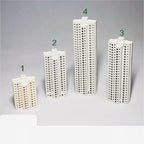 XISAOK Realistic Apartment Building Model Unpainted Craft Project Miniature Landscape Design 1/800s Scale Solid Structure Miniature Apartment Building Model