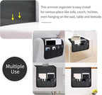 Sofa Armrest Organizer, Remote Control Holder for Recliner Couch, Arm Chair Caddy with 5 Pockets for Magazine, Tablet, Phone, iPad