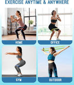 Resistance Bands for Working Out, Exercise Bands with 5 Resistance Levels, Natural Latex Resistance Bands Designed for Home Fitness, Strength Training and Flexibility Exercises