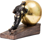 Lukitas Sisyphus Sculpture Home Decor, Struggler Statue, Sportsman Figurine Ornament for Office Living Room, Resin L8.5''