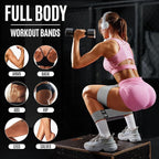 WALITO Resistance Bands for Working Out, Fabric Exercise Bands for Legs and Butt, Workout Bands for Women and Men, Booty Band for Yoga Starter Set, Pilates, Rehab, Fitness and Home Workout