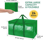 BALEINE 8-Pack Oversized Moving Bags with Reinforced Handles, Heavy-Duty Storage Tote for Clothes, Moving Supplies (Light Green, 8-Pack)
