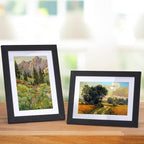 Lyeasw 4x6 Picture Frames Black Set of 15, Display Pictures 4x6 with Mat or 5x7 without Mat, Multi Photo Frames for Wall Hanging or Tabletop
