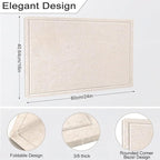 Cork Board Alternative, Decorative Foldable Felt Bulletin Board 24 * 16 Inches, Alternative Photo Board Self-Adhesive Vision Board, Decorative Pin Board (Rectangle Light Camel)