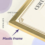 8.5x11 Gold Picture Frames Set of 16 for Displaying 8.5 x 11 Photos, Multi 8.5x11 Frames Collage for Wall or Tabletop, Horizontal or Vertical Display