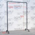 Industrial Pipe Clothing Rack 59in,Clothes Racks for Hanging Clothes,Heavy Duty Display Garment Rack