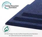 Large Cork Board Alternative 36" X 24" Bulletin Board - 6 Pack Removable Felt Wall Tiles with 20 pushpins, Large Cork Boards for Walls Cork Board for Office Pin Board Tack Board - Denim Blue