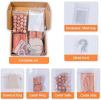 Cedar Blocks for Clothes Storage, Cedar Chips and Balls for Closets and Drawers, Scented Sachets, 40 Pack for Healthy Living.