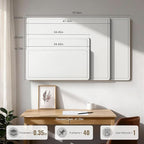 Large Bulletin Board, 60 X 35 Inches Felt Cork Board with 40 Pushpins, Foldable Felt Notice Pin Board Photo Display Board with Self-Adhesive Tape for Office Home School (White, 60x35 inch)