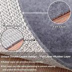 Non Slip Rug Pad Grippers - 8x11 Ft, 1/8" Thick, (Felt + Rubber) Double Layers Area Carpet Mat Tap, Provides Protection and Cushioning for Hardwood or Tile Floors