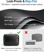 1-Pack Vacuum Seal Bags for Clothing Travel with Portable USB-Powered Pump, Triple Your Space, Reusable Space Saver Compression Bags for 19"- 22" Luggage Suitcase & Home Storage (Carry-on)