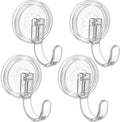 Wreath Hanger, Heavy Duty Suction Cup Hooks for Front Door, Plastic Clear Hooks for Halloween Christmas Wreaths, Welcome Sign, Glass Door, Tile Wall