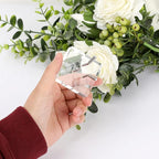 Hipiwe Acrylic Display Stand, Three Metal Peg Display Easel Stand for Fossils Crystal Minerals Rocks and Geodes, Medium,Silver