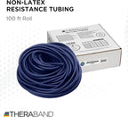THERABAND Latex Resistance Tubing, Red, Medium Level 2, 100 ft Roll, Professional Grade Resistance Band for Exercise, Upper and Lower Body Workouts, Cut-to-Length, Color-Coded Levels