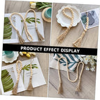 1 Set Rustic Wooden Beads with Tassels and Rope Versatile Wall Decor for Living Room Bedroom Office and Garden Stylish Home Decoration for Festivals and Parties