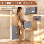 Shoe Organizer for Closet, Shoe Storage Organizer with Wheels and Adjustable Dividers, Stackable Shoe Storage Box with Clear Cover, Foldable Closet Shoe Organizer Fits up to 24-48 Pairs, Gray