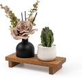 Small Wood Pedestal Stand - Wooden Bathroom Counter Decor - Home Decor Coffee Bar Accessories for Vanity, Counter, Sink