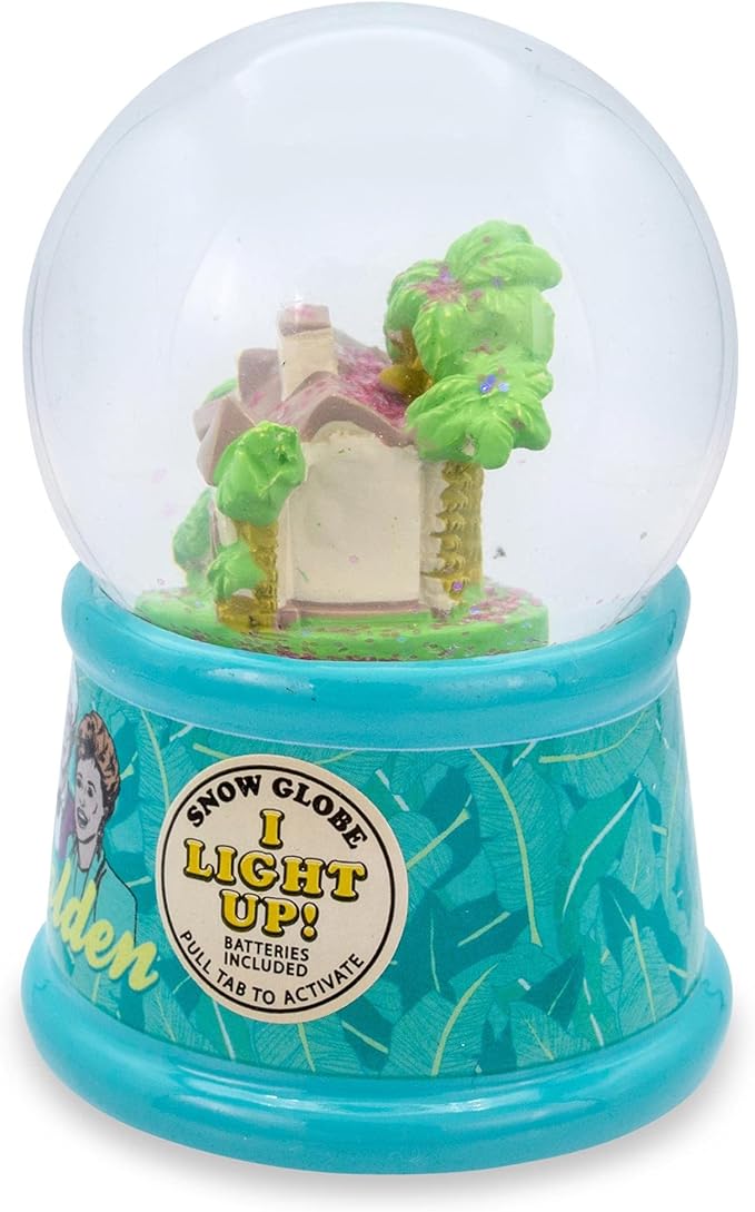 The Golden Girls Shady Pines Light-Up Mini Adult Snow Globe with Swirling Glitter Display