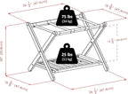 Winsome Reese Luggage Rack with Storage Shelf, for Guest Room, Bedroom, Foldable, No Assembly, Espresso