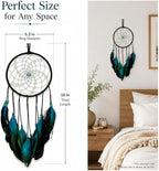 Luminous Dream Catchers Wall Hanging Room Decor Dreamcatcher Handmade Feather for Girls Boys Kids Bedroom Decoration Ornament Craft Gift