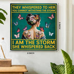 Motivational Wall Decor, Inspirational Quote Wall Art, Vintage Hippie Home Sign Boho Decor, Positive Affirmations Gifts for Women Girls Framed Posters Art Work for Office Bedroom, 8 x 8 Inches