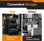 HOLDN’ STORAGE 10-Pack Moving Bags, Large Storage Totes with Zipper Lids, Heavy-Duty Reusable for Clothes, Bedding, Books, 30 Gallons Each