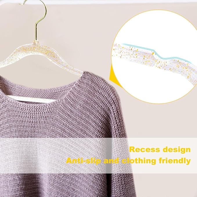 Clear Clothes Hangers 16", 20 Pack Plastic Coat Hanger for Adult Closet, Durable Ganchos de Ropa with Swivel Hook, Thin Space Saving Perchas de Plástico for Spaghetti Strap Dress Suit