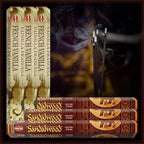 Sandalwood Incense Sticks and French Vanilla Incense Sticks with Incense Holder Bundle for Home Fragrance and Spiritual Décor