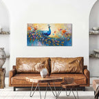 Abstract Peacock Wall Art Colorful Peacock Pictures Wall Decor Abstract Bird Canvas Poster Watercolor Animal Prints Painting Vintage Framed Artwork for Living Room Bedroom Home Decorations 20x40