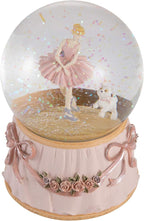 Ballerina Snow Globe for Girl's Birthday, Rotating and Mechanical Real Glass Snowglobe Gift for Adult Women, Wife, Daughter and Granddaughter, with Music Greensleeves, Gift Box Packed