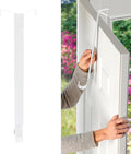 Haute Decor Adapt Adjustable Wreath Hanger, Top & Length Adjustable (Matte White)