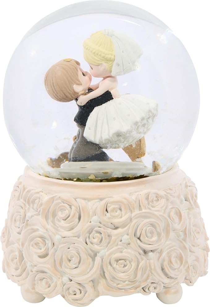 Precious Moments 252110 I Do, Today, Tomorrow, Always Wedding Couple Musical Snow Globe
