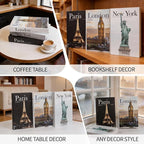 3 PCS Faux Decorative Books for Home Decor-Coffee Table Books Decor-Aesthetic Fake/Faux Books for Decoration,libros Decoration for Coffee Table, Shelf Accessories (3-Paris London New York Shipaitu)