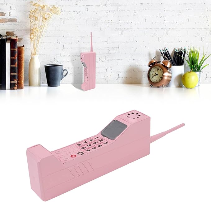 Old Fashioned Cellular Phone Model Ornament Vintage Simulation Photographic Props Desktop Decoration, Retro Cellphone Model Collectible Vehicles Home Decor Accents ()