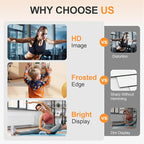 Hasipu Home Gym Mirror, 63"x28" Each, 1-Pack Frameless Wall Mounted Mirrors with Glass Clamps & 1 Aluminum Rail, Large Body Mirror for Home Gym, Yoga Studio, Bedroom, Silver Tempered Glass