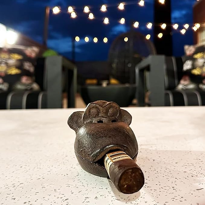 Cigar Ashtrays, Monkey Ashtrays for Smokers,Ashtrays for Patio Indoor Home Decor Garden Cast Iron,Cigar accessories for Men,Cigar Gifts for Men Unique