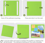 MaxGear Large Cork Board for Wall 36" x 24", Fruit Green Bulletin Board, 6 Pack Felt Wall Tiles with Pushpins, Cork Boards for Office Pin Board Tack Board Cork Boards
