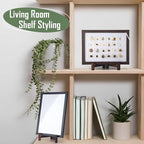 Geelin 3 Pack Plate Stands for Display 7 Inch Wooden Folding Plate Holders Rustic Solid Wood Easel Holders for Decorative Picture Frames Art Tabletop Shelf Decorations