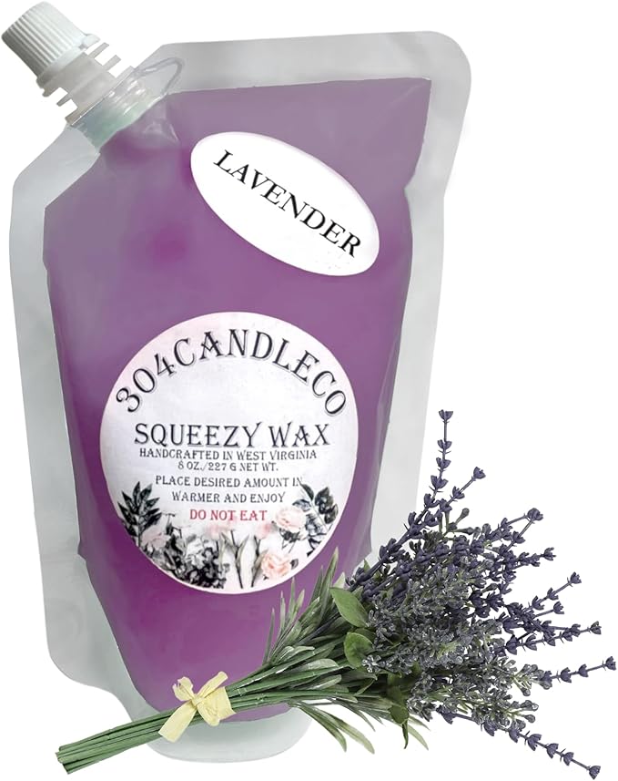 304CandleCo Large Squeeze Soy Wax Melt - 50 SCENTS! - Highly Fragrant & Hand-Crafted - Easy Mix & Match - American Made - Perfect for Wax Warmers (8oz, Lavender Eucalyptus)