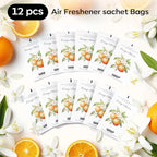 MYARO 12 Packs Orange Scented Sachets - Fragrance for Closet, Drawer, Bathroom, Car - Air Freshener Deodorizer Packets