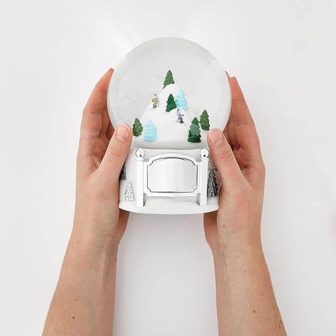 Things Remembered Engraved Skiing Mountain Musical Snow Globe (Free Customization), Plays Winter Wonderland Music