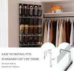 homyfort Over the Door Shoe Organizer, 40 Large Breathable Mesh Pocket,Space Saving Hanging Shoe Rack,Shoe Storage Holder for Entryway Bedroom Closet