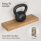 BAOBAB WORKSHOP Natural Wood Floating Shelves for Wall 20 Inch Wide, Solid Wooden Shelf 20 In, Bathroom Shelves for Room Wall Mounted Kitchen Rustic Farmhouse, Oak Floating Shelf, 20W × 6.7D, Set of 2